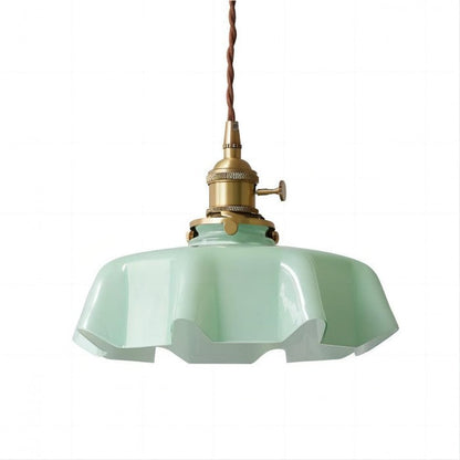 Floral Retro Glass Pendant Light – Vintage Elegance with Timeless Charm