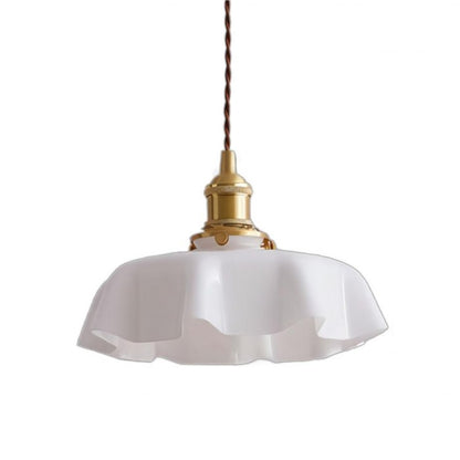 Floral Retro Glass Pendant Light – Vintage Elegance with Timeless Charm