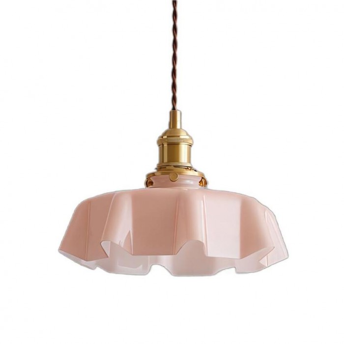 Floral Retro Glass Pendant Light – Vintage Elegance with Timeless Charm