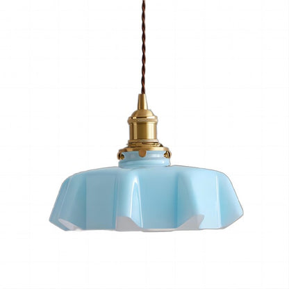 Floral Retro Glass Pendant Light – Vintage Elegance with Timeless Charm