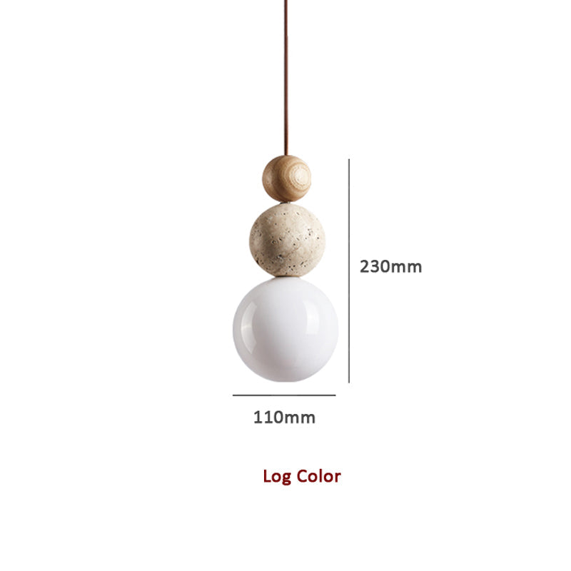 Travertine Natural Lava Stone Pendant Light – Elegant Rustic Lighting