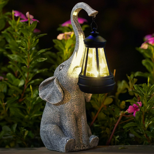 Gentle Elephant Solar Lamp – A Warm Glow for Your Garden